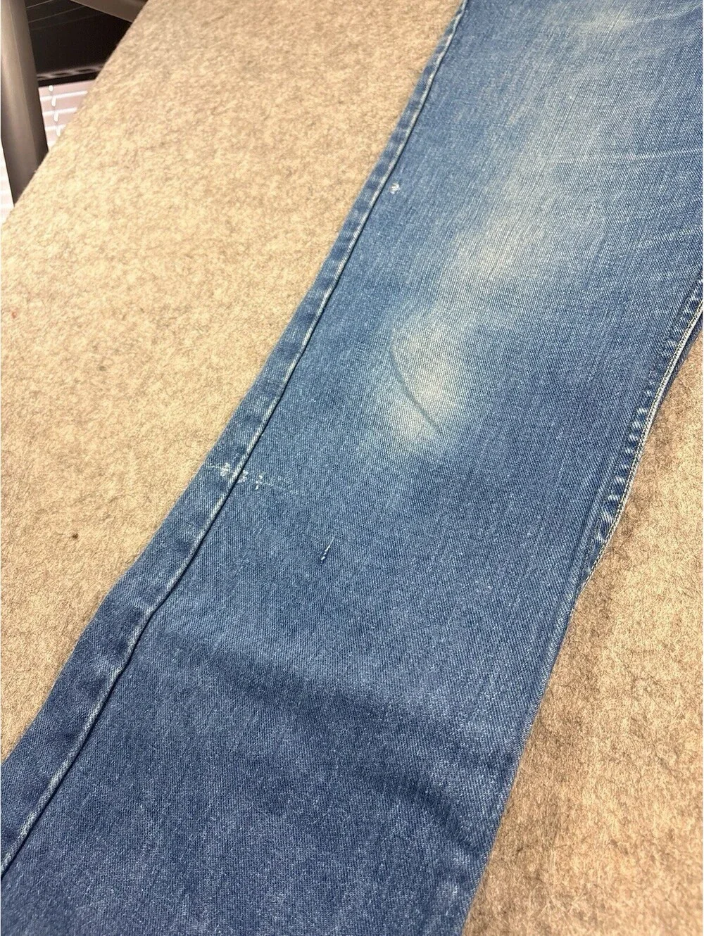 Vintage 70s Lee Riders Flare Jeans 36x28 Medium Wash USA Talon Zip Denim